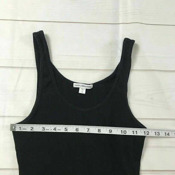 Standard James Perse Womens Black Sleeveless Scoop Neck Pullover Tank Top Size 2 - Picture 6 of 6